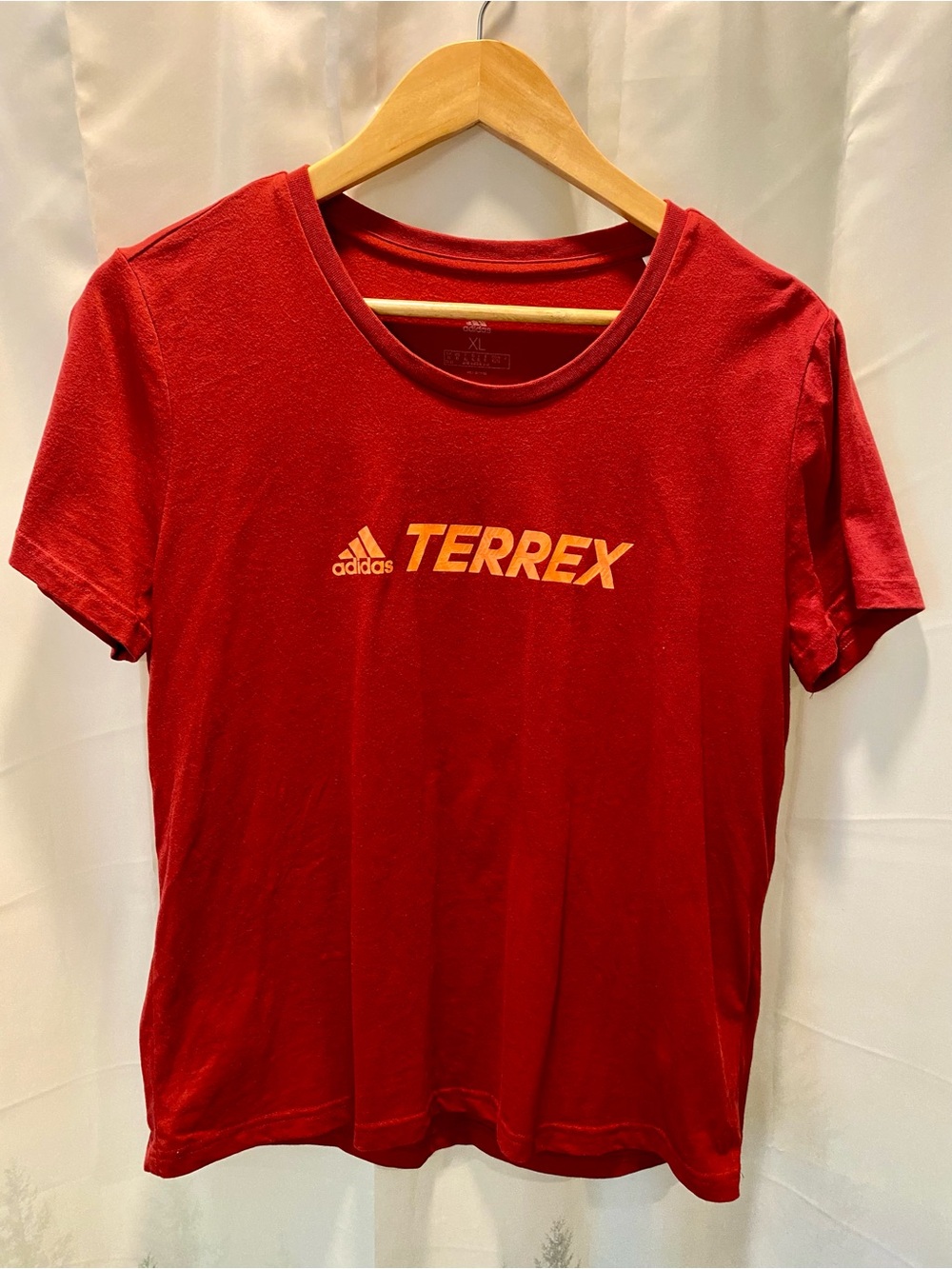 adidas Terrex Women’s Red Short Sleeve Logo Tee